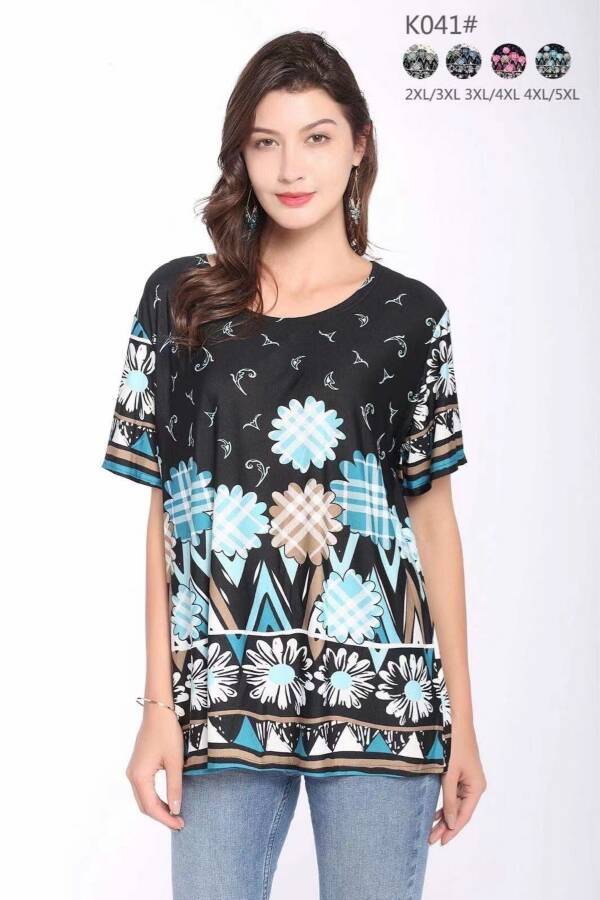 Bluzki damskie Roz 2XL-5XL, Mix kolor Paczka 12 szt